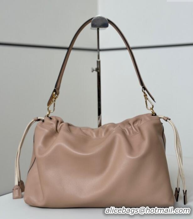 Famous Brand Fendi Mamma Baguette Large Bag in Nappa Leather 8677L Pale Pink 2025