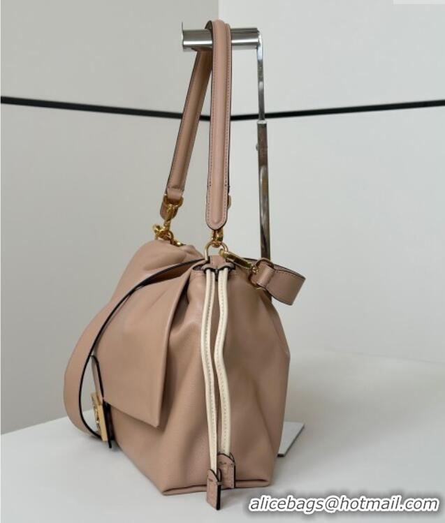 Famous Brand Fendi Mamma Baguette Large Bag in Nappa Leather 8677L Pale Pink 2025