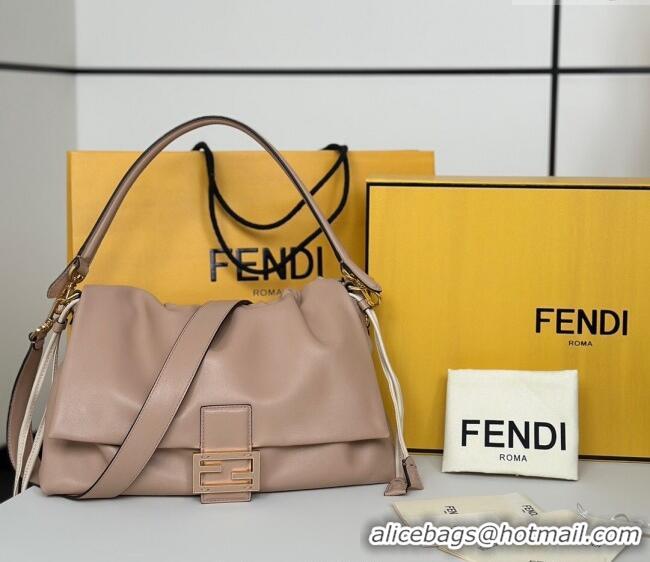 Famous Brand Fendi Mamma Baguette Large Bag in Nappa Leather 8677L Pale Pink 2025