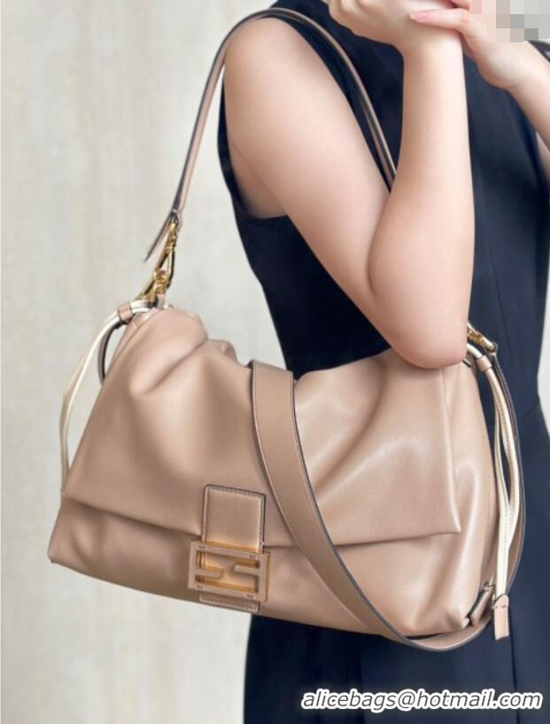 Famous Brand Fendi Mamma Baguette Large Bag in Nappa Leather 8677L Pale Pink 2025