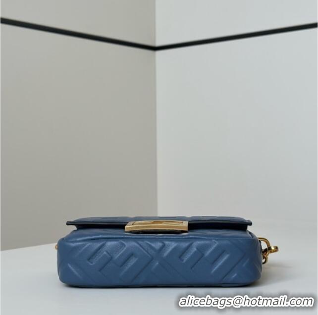 Buy Cheapest Fendi Baguette Mini Nappa Leather Bag 0135S Dark Blue 2025