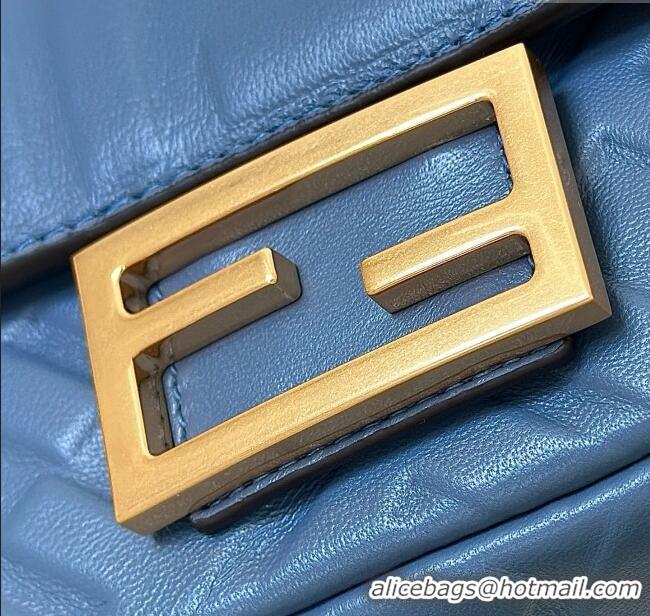 Buy Cheapest Fendi Baguette Mini Nappa Leather Bag 0135S Dark Blue 2025