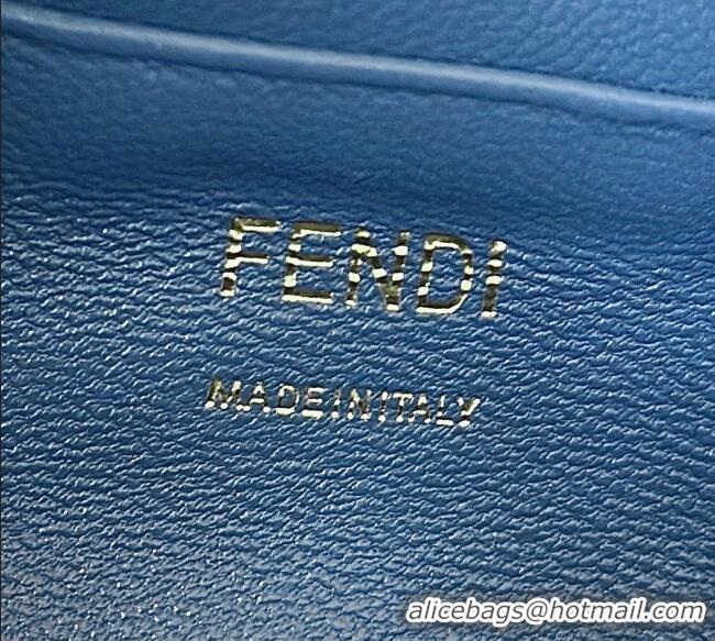 Buy Cheapest Fendi Baguette Mini Nappa Leather Bag 0135S Dark Blue 2025