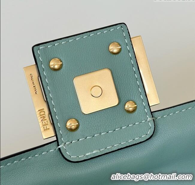 Top Design Fendi Baguette Mini Nappa Leather Bag 0135S Green 2025
