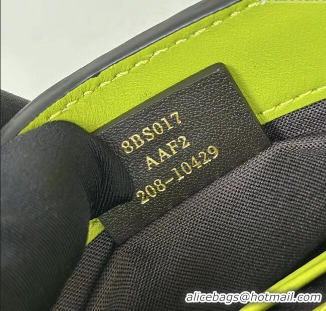 Good Quality Fendi Baguette Mini Nappa Leather Bag 0135S Acid Green 2025