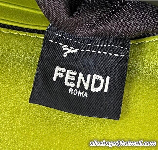 Good Quality Fendi Baguette Mini Nappa Leather Bag 0135S Acid Green 2025