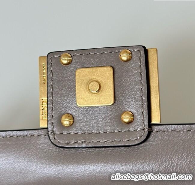 Shop Cheap Fendi Baguette Mini Nappa Leather Bag 0135S Grey 2025