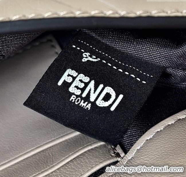 Shop Cheap Fendi Baguette Mini Nappa Leather Bag 0135S Grey 2025