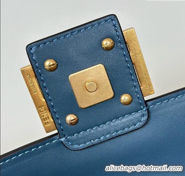 Promotional Fendi Baguette Medium Nappa Leather Bag 0135M Dark Blue 2025