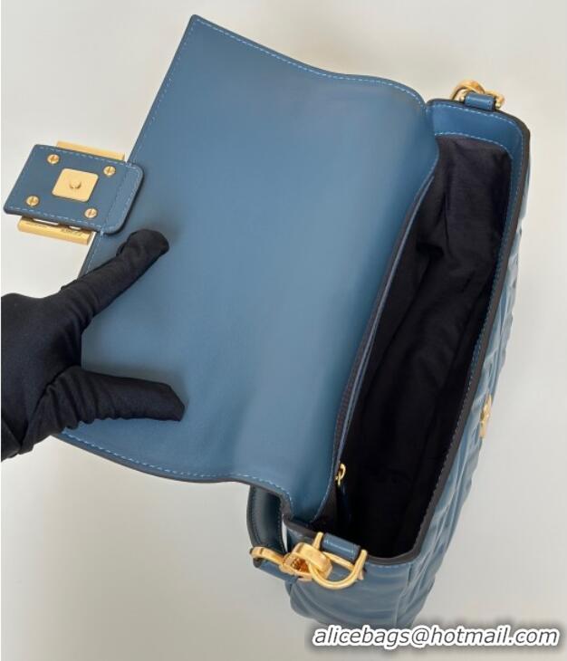 Promotional Fendi Baguette Medium Nappa Leather Bag 0135M Dark Blue 2025