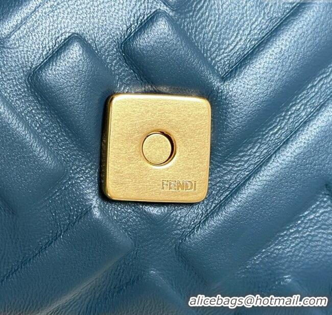 Promotional Fendi Baguette Medium Nappa Leather Bag 0135M Dark Blue 2025