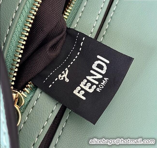 Top Grade Fendi Baguette Medium Nappa Leather Bag 0135M Green 2025