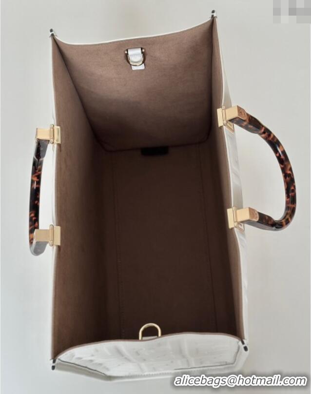 Fashion Discount Fendi Sunshine Shopper Medium Bag in FF Leather 8597L White 2025
