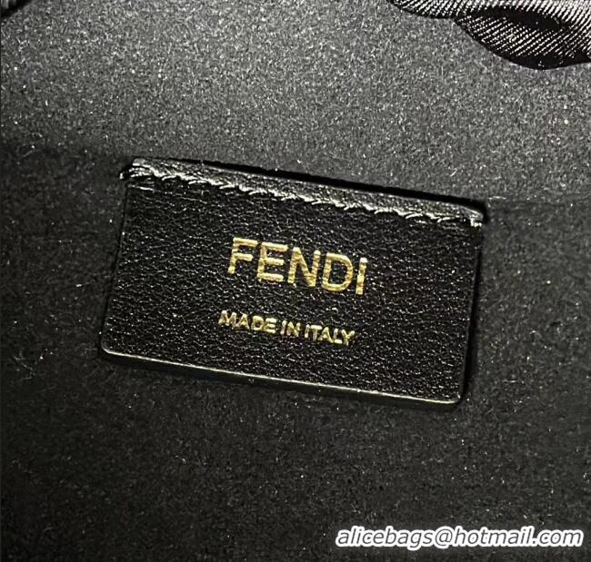 Grade Design Fendi Sunshine Shopper Medium Bag in FF Leather 8597L Black 2025