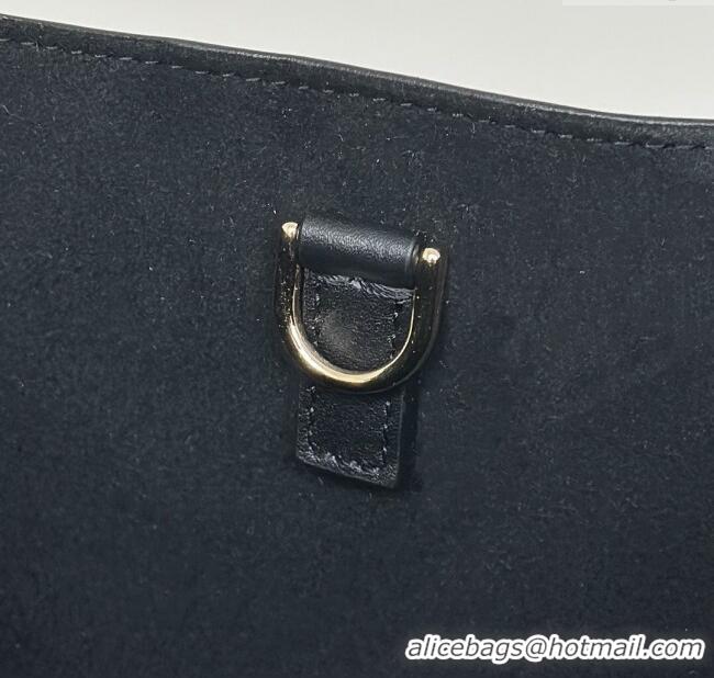 Grade Design Fendi Sunshine Shopper Medium Bag in FF Leather 8597L Black 2025