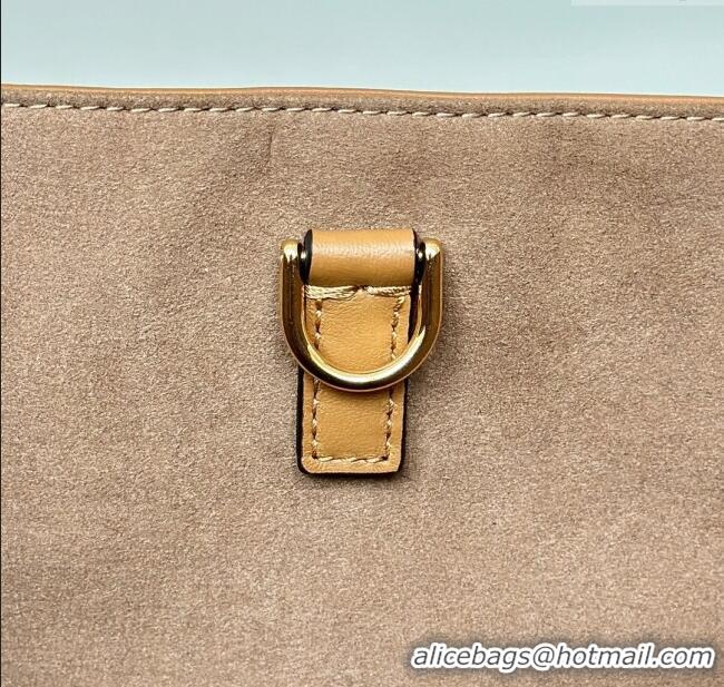 Top Quality Fendi Sunshine Shopper Medium Bag in FF Leather 8597L Brown 2025