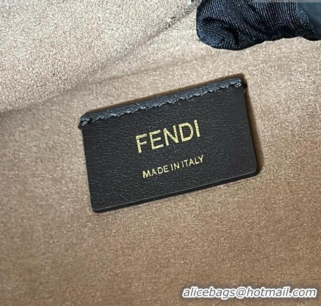Top Quality Fendi Sunshine Shopper Medium Bag in FF Leather 8597L Brown 2025
