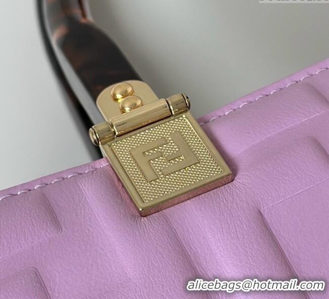 Best Quality Fendi Sunshine Shopper Medium Bag in FF Leather 8597L Purple 2025