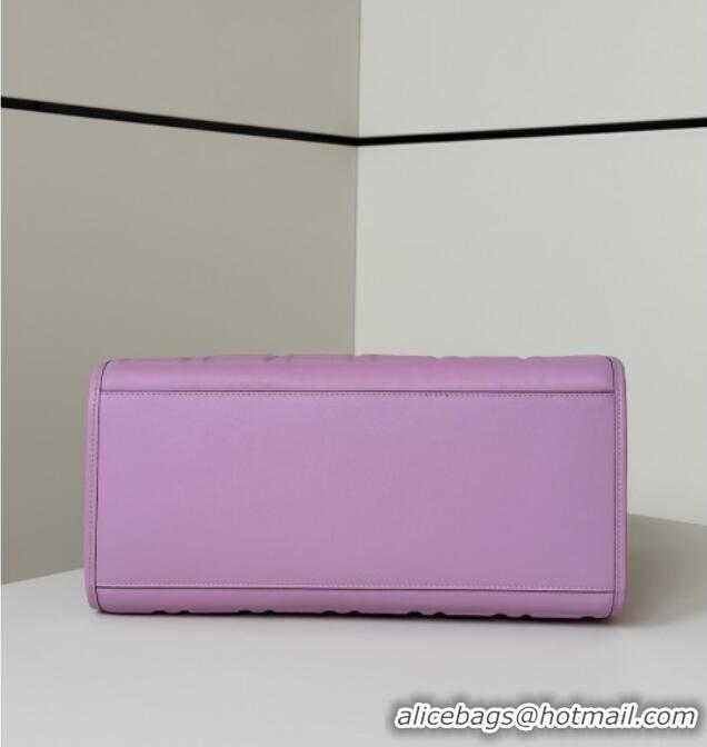 Best Quality Fendi Sunshine Shopper Medium Bag in FF Leather 8597L Purple 2025