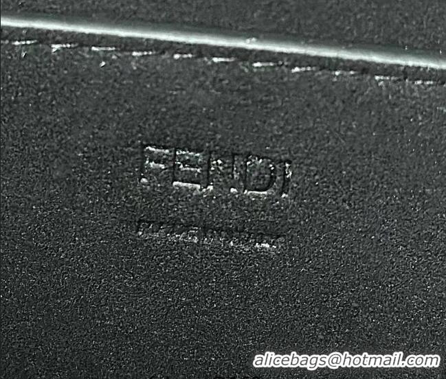 Famous Brand Fendi Sunshine Small Tote Bag in FF Leather 8618 Black 2025