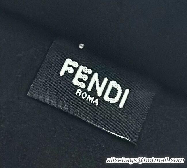 Famous Brand Fendi Sunshine Small Tote Bag in FF Leather 8618 Black 2025