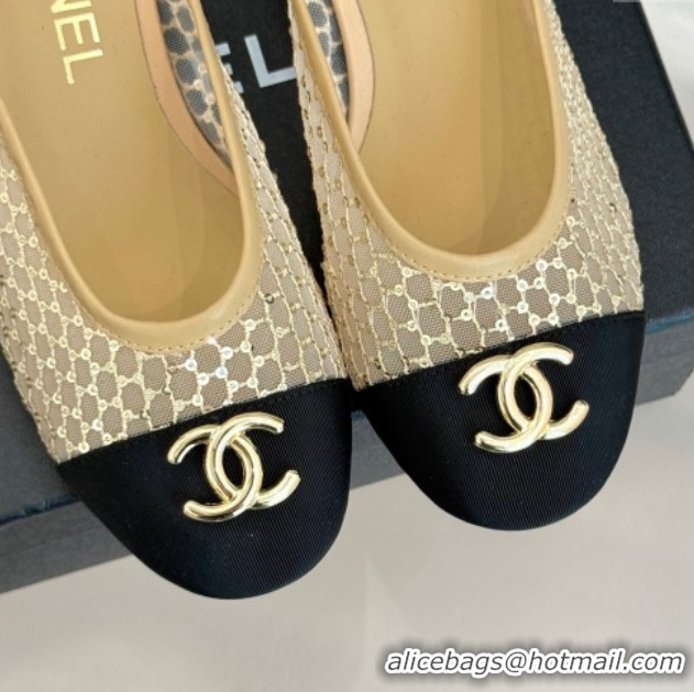 Pretty Style Chanel Mesh Heel Mules Beige 2025 CH061014