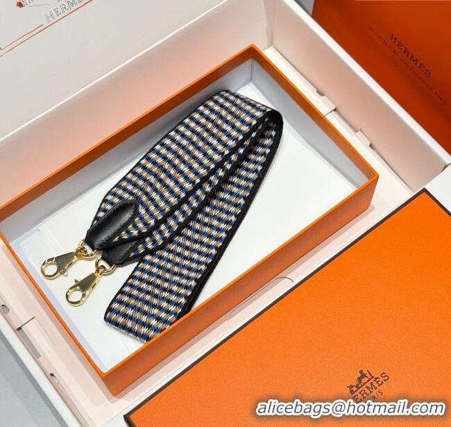 Buy Fashionable Hermes Canvas Bag Strap 5x85cm H1037 Black/Others/Gold 2025