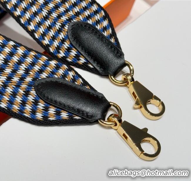Buy Fashionable Hermes Canvas Bag Strap 5x85cm H1037 Black/Others/Gold 2025