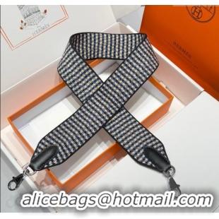 Luxury Cheap Hermes Canvas Bag Strap 5x85cm H1037 Black/Others/Silver 2025