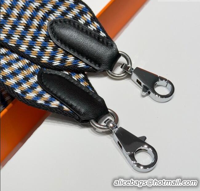 Luxury Cheap Hermes Canvas Bag Strap 5x85cm H1037 Black/Others/Silver 2025