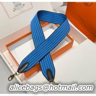 Luxury Discount Hermes Canvas Bag Strap 5x85cm H1037 Sky Blue/Gold 2025