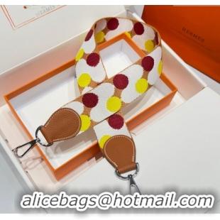 Cheapest Hermes Canvas Bag Strap 5x85cm H1037 Brown/Multicolor 2025