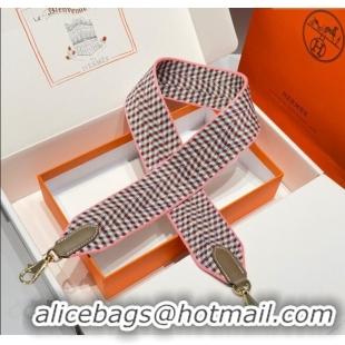 Buy Fashionable Hermes Canvas Bag Strap 5x85cm H1037 Light Pink/Gold 2025