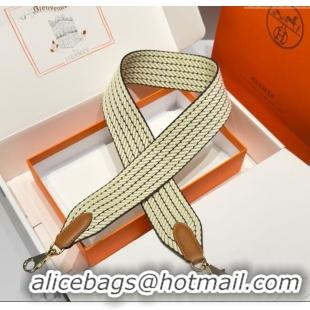 Best Grade Hermes Canvas Bag Strap 5x85cm H1037 Yellow/Gold 2025