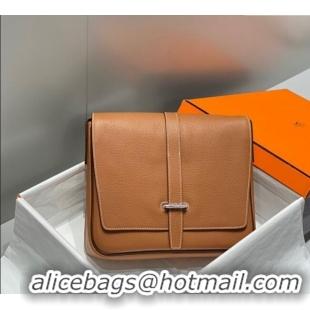 Top Quality Hermes Steve Light Junior Messenger Bag in Grained Calfskin H1066 2025 (Half Handmade)