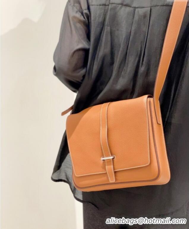 Top Quality Hermes Steve Light Junior Messenger Bag in Grained Calfskin H1066 2025 (Half Handmade)