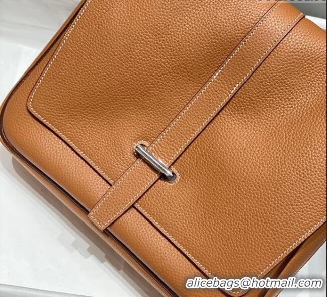 Top Quality Hermes Steve Light Junior Messenger Bag in Grained Calfskin H1066 2025 (Half Handmade)