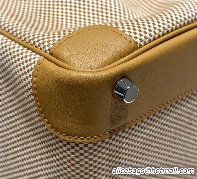Best Price Hermes Birkin 30cm Bag in Waffle Pattern Canvas and Swift Calfskin with Silver Hardware H1069 Milk Tea Beige 