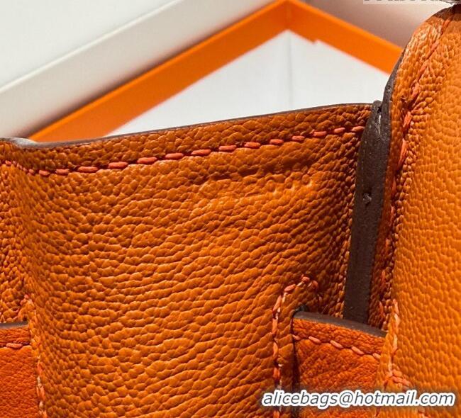 Super Quality Hermes Birkin 30cm Bag in Waffle Pattern Canvas and Swift Calfskin with Gold Hardware H1069 Orange 2025 (H