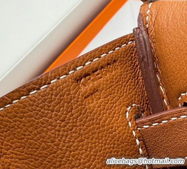 Luxury Cheap Hermes Birkin 30cm Bag in Printed Canvas and Swift Calfskin with Gold Hardware H1070 Brown 2025 (Half Handm