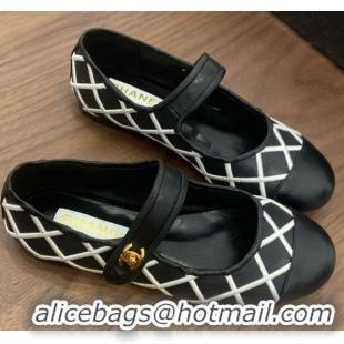 Good Product Chanel Quilted Calfskin Mary Janes Ballet Flats Black 2025 CH061022