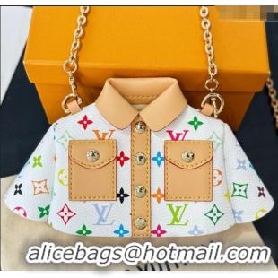 Famous Brand Louis Vuitton LV x TM Shirt Chain Mini bag 0722 White/Multicolor 2025
