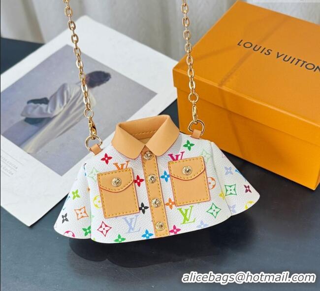 Famous Brand Louis Vuitton LV x TM Shirt Chain Mini bag 0722 White/Multicolor 2025