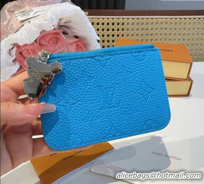 Best Promotional Louis Vuitton LV x TM Romy Card Holder Wallet 0722 Blue 2025