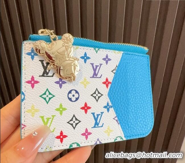 Best Promotional Louis Vuitton LV x TM Romy Card Holder Wallet 0722 Blue 2025