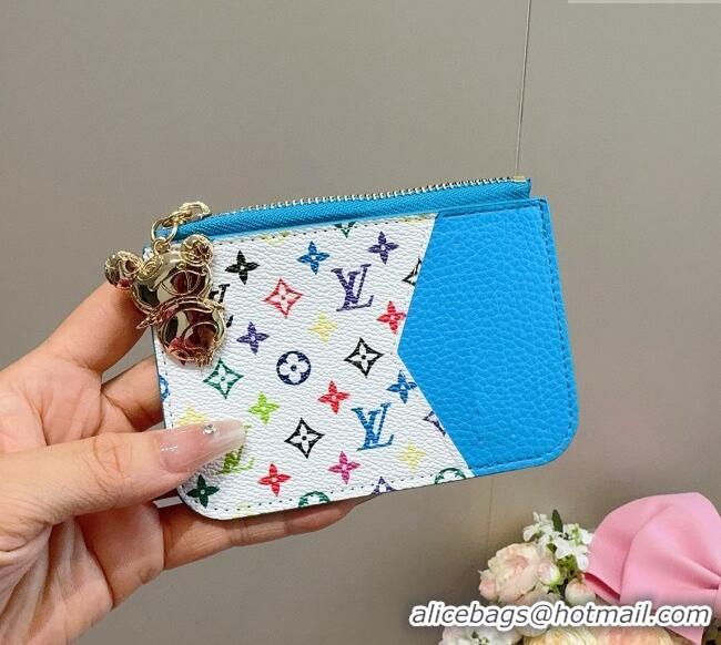 Best Promotional Louis Vuitton LV x TM Romy Card Holder Wallet 0722 Blue 2025