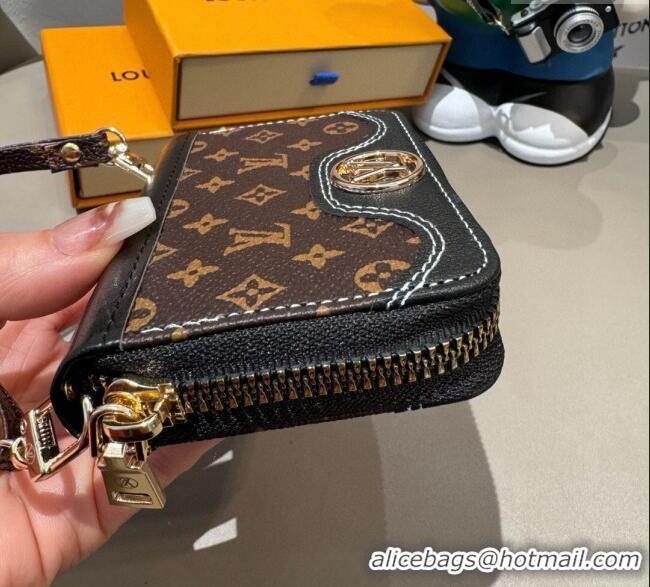 Famous Brand Louis Vuitton Card Pouch 0722 Monogram/Black 2025