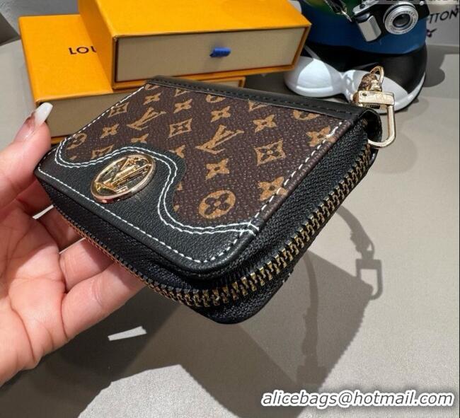 Famous Brand Louis Vuitton Card Pouch 0722 Monogram/Black 2025