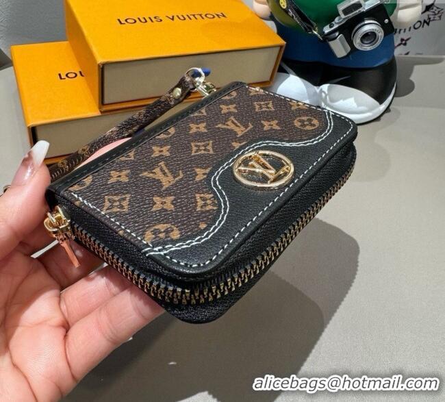 Famous Brand Louis Vuitton Card Pouch 0722 Monogram/Black 2025