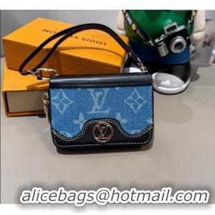 Good Taste Louis Vuitton Card Pouch 0722 Denim Blue 2025